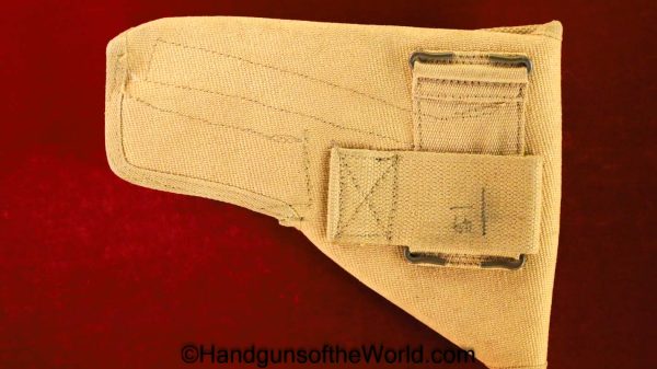 Inglis, MKI*, High Power, Holster, Tan, canvas, Z.L.&T. Ltd, 1945, Original, Collectible, BHP, Hi Power, Hi-Power, Canada, Canadian, Handgun, Pistol