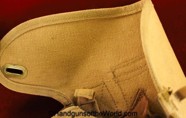 Inglis, MKI*, High Power, Holster, Tan, canvas, Z.L.&T. Ltd, 1945, Original, Collectible, BHP, Hi Power, Hi-Power, Canada, Canadian, Handgun, Pistol