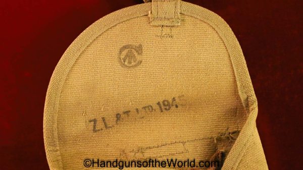 Inglis, MKI*, High Power, Holster, Tan, canvas, Z.L.&T. Ltd, 1945, Original, Collectible, BHP, Hi Power, Hi-Power, Canada, Canadian, Handgun, Pistol