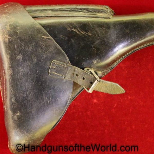 Luger, P.08, Holster, Dated, 1912, black, hard shell, AWM16-12, 1912, AWM16, Original, Collectible, German, Germany, WWI, WW1, P08, P 08, P-08, Hardshell