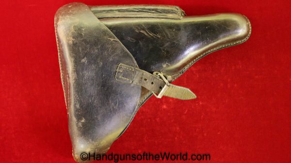 Luger, P.08, Holster, Dated, 1912, black, hard shell, AWM16-12, 1912, AWM16, Original, Collectible, German, Germany, WWI, WW1, P08, P 08, P-08, Hardshell