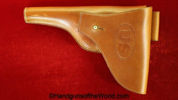 Luger, 1900, American Eagle, Test Pattern, Holster, Test, Newer, Repro, Reproduction, Collectible, US, USA, American, America, Brown, Leather, Military