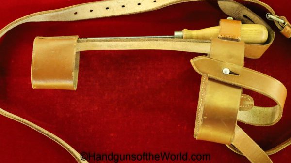 Mauser, C96, 1896, 1930, Commercial, Broomhandle, Stock Harness, Harness, Stock, Original, Collectible, German, Germany, Handgun, Pistol, brown, leather