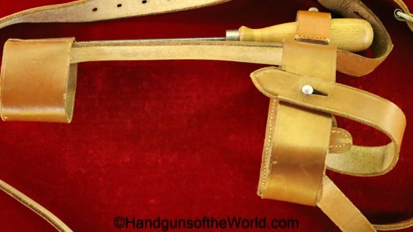 Mauser, C96, 1896, 1930, Commercial, Broomhandle, Stock Harness, Harness, Stock, Original, Collectible, German, Germany, Handgun, Pistol, brown, leather