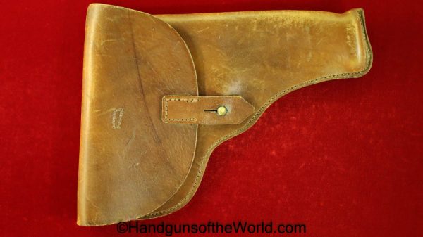 Norwegian, Kongsberg, Colten, Colt, 1914, Holster, Unmarked, brown, leather, Original, Collectible, Norway, 1912, Handgun, Pistol, Model, Hand gun