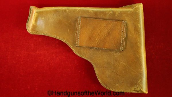 Norwegian, Kongsberg, Colten, Colt, 1914, Holster, Unmarked, brown, leather, Original, Collectible, Norway, 1912, Handgun, Pistol, Model, Hand gun