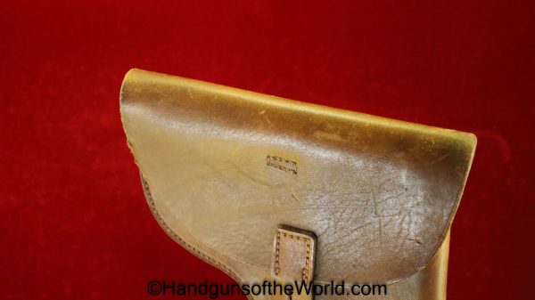 Norwegian, Kongsberg, Colten, Colt, 1914, Holster, Unmarked, brown, leather, Original, Collectible, Norway, 1912, Handgun, Pistol, Model, Hand gun