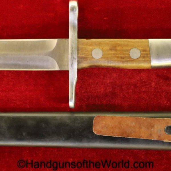 Swiss, K-11, Bayonet, Mint, Original, Collectible, Elsener Schwyz, Switzerland, K11, K 11, Edged Weapon, Knife, Blade, Unissued, with Scabbard