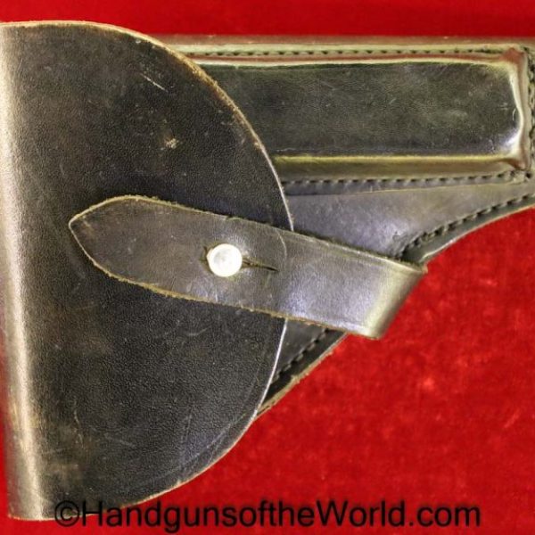 Unique, Kreigsmodell, Model 17, Holster, German, WWII, Germany, WW2, Original, Collectible, Model, 17, Handgun, Pistol, Black, Leather, WaAD20, WaA D20