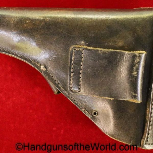 Unique, Kreigsmodell, Model 17, Holster, German, WWII, Germany, WW2, Original, Collectible, Model, 17, Handgun, Pistol, Black, Leather, WaAD20, WaA D20