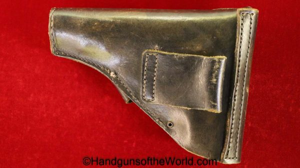 Unique, Kreigsmodell, Model 17, Holster, German, WWII, Germany, WW2, Original, Collectible, Model, 17, Handgun, Pistol, Black, Leather, WaAD20, WaA D20