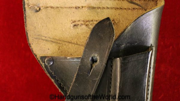 Unique, Kreigsmodell, Model 17, Holster, German, WWII, Germany, WW2, Original, Collectible, Model, 17, Handgun, Pistol, Black, Leather, WaAD20, WaA D20