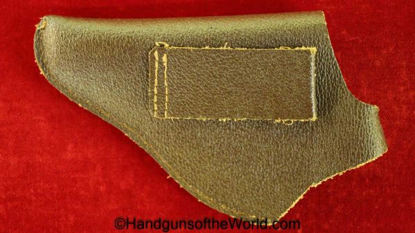 Velo Dog, Revolver, Holster, Original, Collectible, Period, Vintage, Old, unmarked, brown, leather, with a snap, Velodog, Real, Commercial