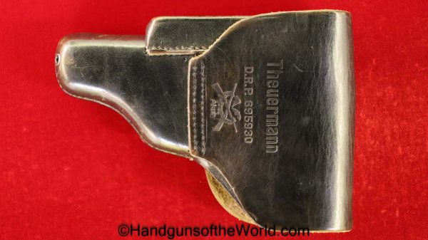 Walther, PP, Holster, SS, Theuermann, Dropping Pattern, black, leather, Original, Collectible, German, Germany, Akah, WWII, WW2, Dropping, Drop, Handgun