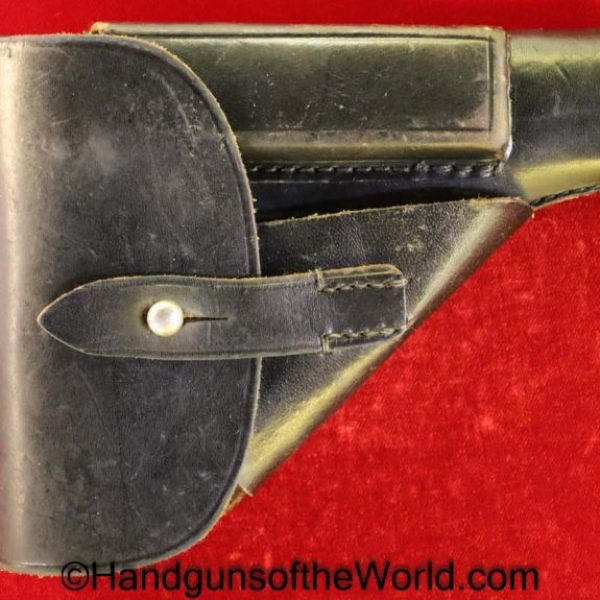 Walther, PP, Holster, German, WWII, WW2, Germany, Original, Collectible, Black, leather, breakaway, HSU 44, hsu, 44, 1944, Handgun, Pistol, Break away