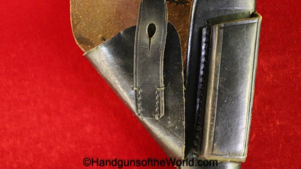 Walther, PP, Holster, German, WWII, WW2, Germany, Original, Collectible, Black, leather, breakaway, HSU 44, hsu, 44, 1944, Handgun, Pistol, Break away