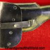 Walther, P-38, Holster, West German, Police, Black, Leather, Theuermann, dropping pattern, Original, Collectible, P38, P.38, P 38, P-1, Handgun, Pistol