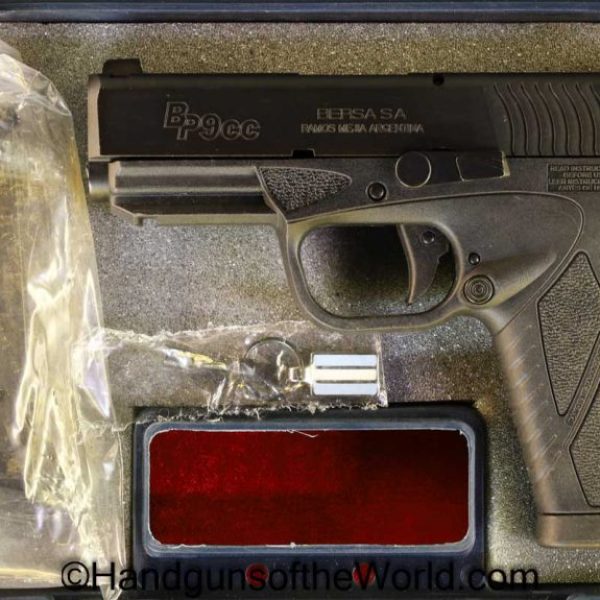 Bersa, BP9cc, 9mm, Handgun, Pistol, Cased, with Case, Argentine, Argentina, Hand gun, BP9, 9, Modern