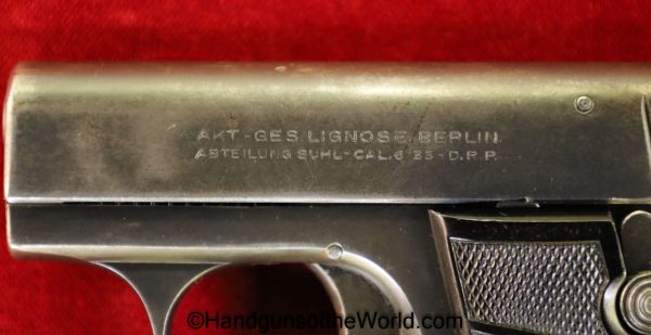 Lignose, Model 2, 6.35mm, Model, 2, II, German, Germany, Handgun, Pistol, C&R, Collectible, VP, Vest Pocket, 6.35, 25, .25, acp, auto, Hand gun