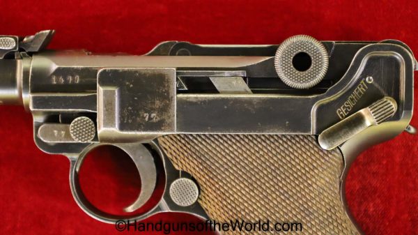 Luger, LP.08, DWM, 1917, Artillery, 9mm, German, WWI, with an Original Stock, WW1, Germany, Handgun, Pistol, C&R, Collectible, Original Stock, Stocked, LP08