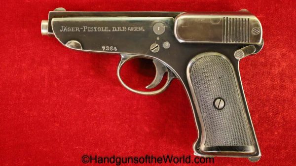 Jager, Pistole, Pocket, 7.65mm, German, WWI, WW1, Germany, Handgun, Pistol, C&R, Collectible, 32, .32, acp, auto, 7.65, Jaeger, Jager Pistol, Jaeger Pistol