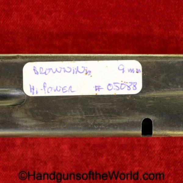 FN, Browning, High Power, 9mm, #05088, Magazine, Clip, Mag, Original, Collectible, aluminum follower, 05088, Handgun, Pistol, Hand gun, BHP, Hi Power