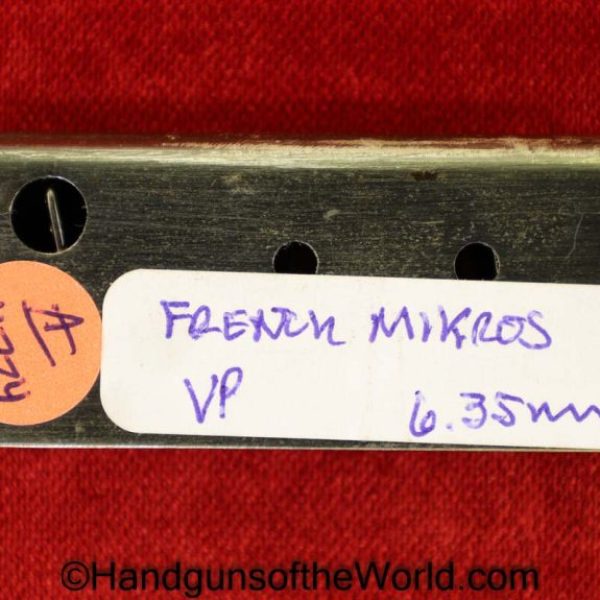 Mikros, VP, 6.35mm, Magazine, Clip, Mag, Original, Collectible, Unique, Vest Pocket, French, France, Hand gun, Pistol, Handgun, 6.35, 25, .25, acp, auto