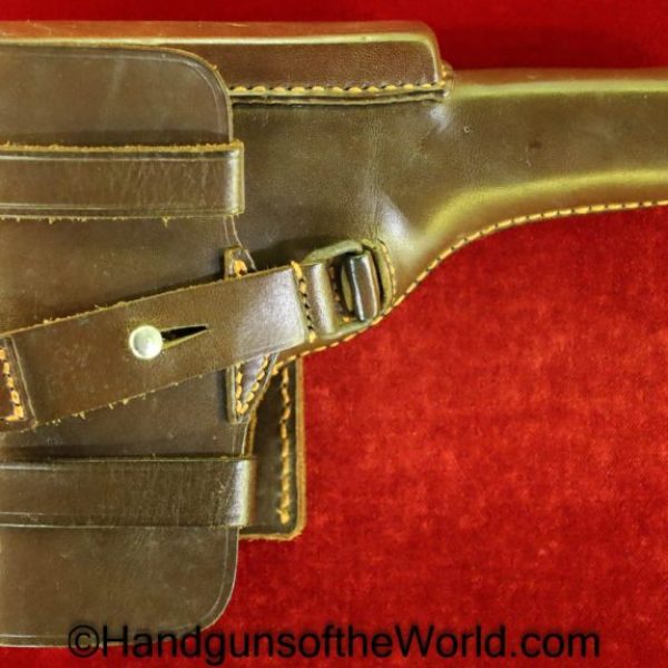 FN, Browning, 1922, Theuermann, Drop Pattern, Holster, German, WWII, Dated, 1943, Original, Collectible, brown, leather, Germany, WW2, jhg, 43, jhg43
