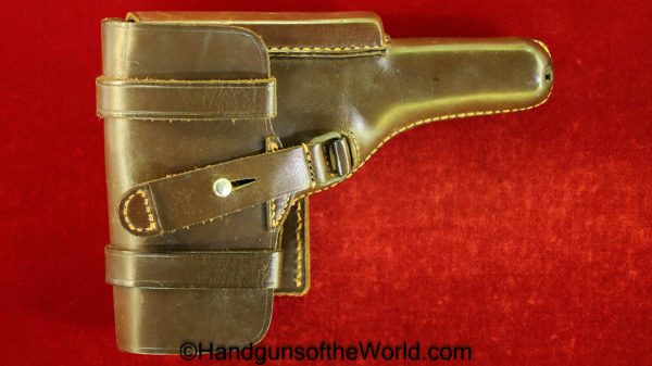 FN, Browning, 1922, Theuermann, Drop Pattern, Holster, German, WWII, Dated, 1943, Original, Collectible, brown, leather, Germany, WW2, jhg, 43, jhg43