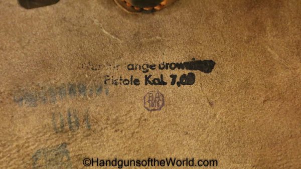 FN Browning 1922 Theuermann Drop Pattern Holster German WWII Issue Dated 1943 - Image 11