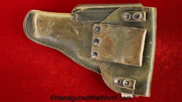 FN, Browning, High Power, Holster, green, leather, Theuermann, dropping pattern, Original, Collectible, Finland, Finnish, BHP, Hi Power, Hi-Power