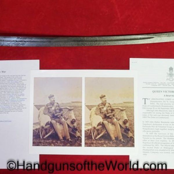 British, Infantry, Sword, with Victoria Rifles Provenance, Provenance, Original, Collectible, English, Busaine & Co, Stanley Masson, Masson, Victoria Rifles