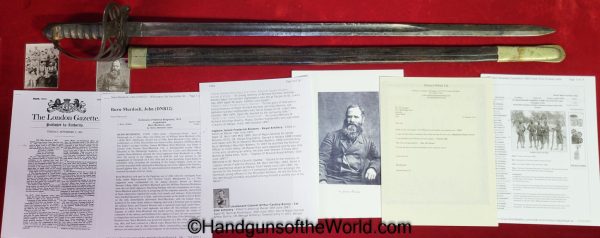 Wilkinson, Infantry, Sword, with Major General Browne, Provenance, Original, Collectible, British, English, General, Browne, Major, James Browne, 1888