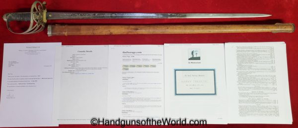 Wilkinson, Rifle, Sword, with WWI KIA Provenance, Original, Collectible, British, English, WWI, WW1, Geoffrey Makins, Makins, Pulford and Sons, 1895