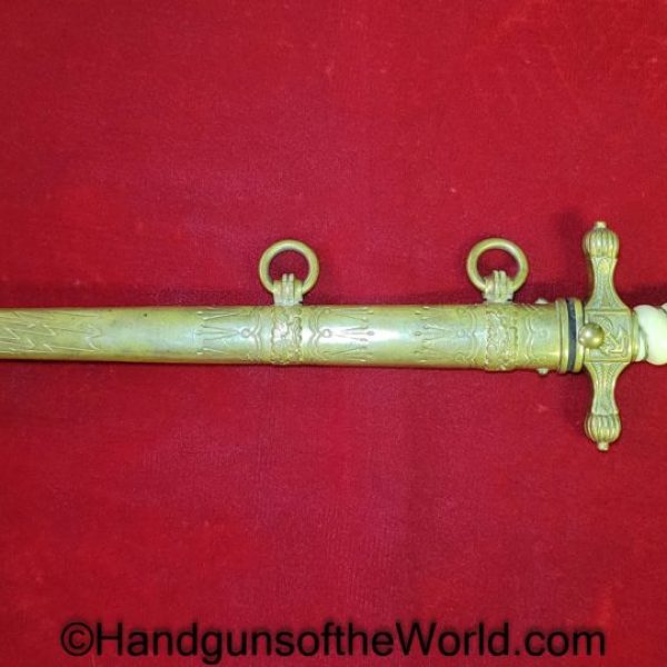 German, Navy, Officers, Dagger, 2nd Model, with Pennant, FW Holler-Solingen, FW Holler, Original, Collectible, Germany, WWII, WW2, Kriegsmarine, Naval