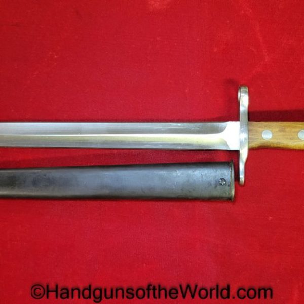 Swiss, K-11, Bayonet, Mint, Original, Collectible, Elsener Schwyz, Switzerland, K11, K 11, Edged Weapon, Knife, Blade, Unissued, with Scabbard