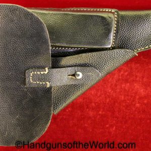 Walther, P-38, Holster, WWII, German, Mint, Original, Collectible, Black, leather, pebble grain, breakaway, cxb4, 1944, 4, cxb, P38, P.38, P 38, Germany, WW2