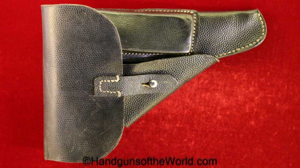 Walther, P-38, Holster, WWII, German, Mint, Original, Collectible, Black, leather, pebble grain, breakaway, cxb4, 1944, 4, cxb, P38, P.38, P 38, Germany, WW2