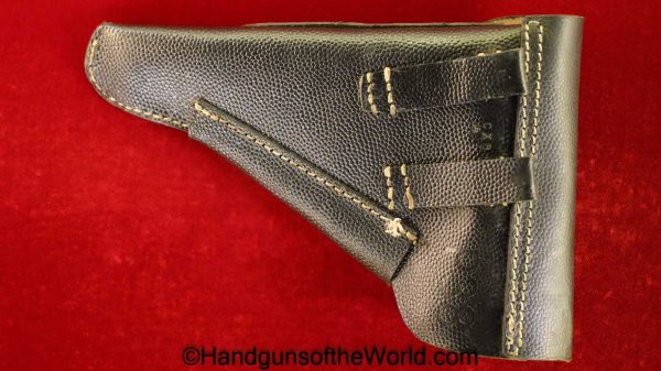 Walther, P-38, Holster, WWII, German, Mint, Original, Collectible, Black, leather, pebble grain, breakaway, cxb4, 1944, 4, cxb, P38, P.38, P 38, Germany, WW2