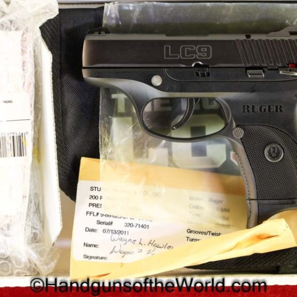 Ruger, LC9, 9mm, Like New, Handgun, Pistol, USA, America, American, LNIB, Like New in Box, Modern, LC-9, LC 9, Boxed, with Box