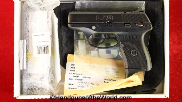 Ruger, LC9, 9mm, Like New, Handgun, Pistol, USA, America, American, LNIB, Like New in Box, Modern, LC-9, LC 9, Boxed, with Box