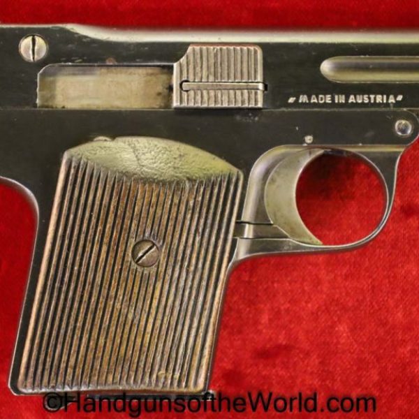 OWA, 1922, 6.35mm, Early Model, Early, 6.35, 25, .25, acp, auto, Austria, Austrian, Handgun, Pistol, C&R, Collectible, VP, Vest Pocket, Hand gun