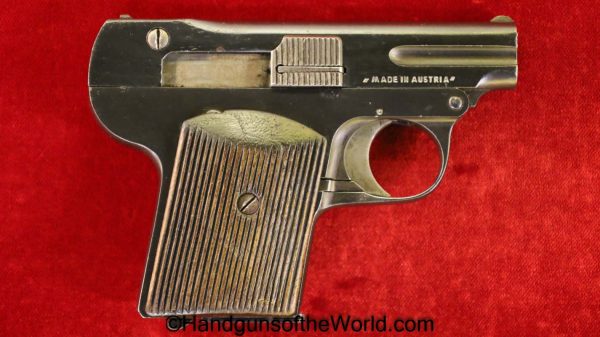 OWA, 1922, 6.35mm, Early Model, Early, 6.35, 25, .25, acp, auto, Austria, Austrian, Handgun, Pistol, C&R, Collectible, VP, Vest Pocket, Hand gun