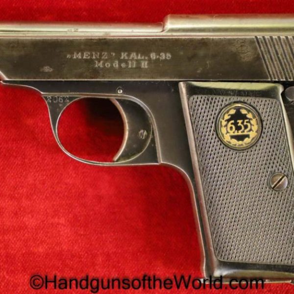 Menz, Model II, 6.35mm, German, Germany, Handgun, Pistol, C&R, Collectible, VP, Vest Pocket, Model 2, 6.35, 25, .25, acp, auto, Model, 2, II, Hand gun