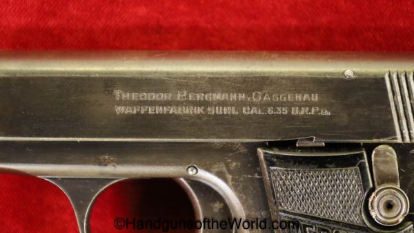 Bergmann, Model 2, 6.35mm, Germany, German, Handgun, Pistol, C&R, Collectible, VP, Vest Pocket, Model II, 25, .25, acp, auto, 6.35, Lignose, Model, 2, II