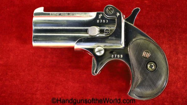 Rohm, Frontier Derringer, .38 Special, Hy Hunter, with Box, .38, 38, Special, Derringer, Over Under, O/U, Frontier, Handgun, Collectible, Nickel, Boxed