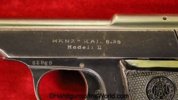 Menz, Model II, 6.35mm, Vest Pocket, Model 2, Model, II, 2, German, Germany, Handgun, Pistol, C&R, Collectible, VP, 6.35, 25, .25, acp, auto, Hand gun