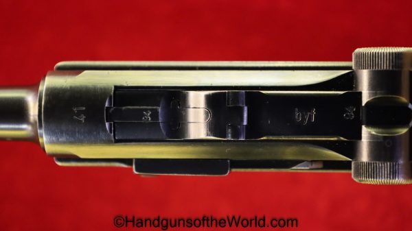 Luger P.08, BYF41 Mauser, 9mm, German WWII Issue Black Widow - Image 10