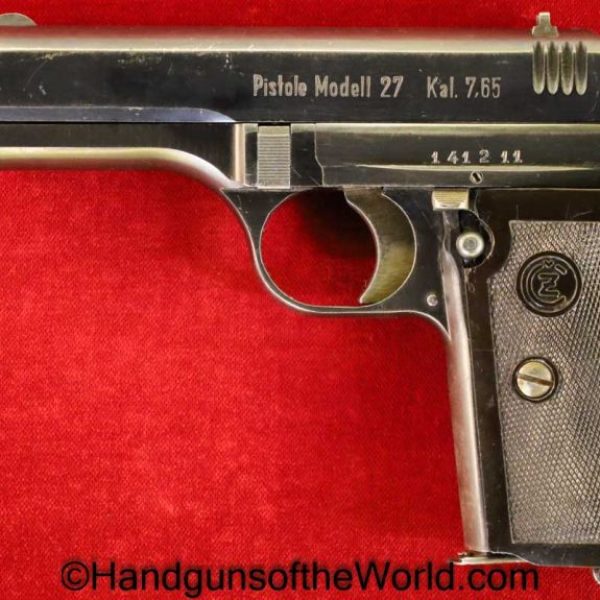 CZ-27, 7.65mm, German, WWII, WW2, Germany, CZ, 27, CZ27, CZ 27, Handgun, Pistol, C&R, Collectible, 32, .32, acp, auto, Czech, 7.65, Czechoslovakia