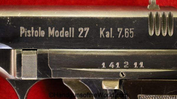 CZ-27, 7.65mm, German, WWII, WW2, Germany, CZ, 27, CZ27, CZ 27, Handgun, Pistol, C&R, Collectible, 32, .32, acp, auto, Czech, 7.65, Czechoslovakia